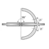 glass hinge size drawing