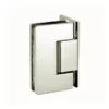 glass to wall round comers 90 degree offset back chrome finish