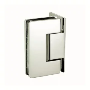 glass to wall round comers 90 degree offset back chrome finish