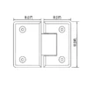 standard shower door hinge 180 degree