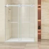 two bypass 180 Deg Sliding Shower Door Kit