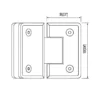 Heavy duty shower hinge 135 degree size