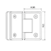 glass hinge 135 degree light size
