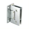 Adjustable Wall to Glass Shower door hardware hinges 90 Degree square profile full back chrome finish