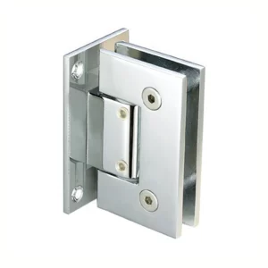Adjustable Wall to Glass Shower door hardware hinges 90 Degree square profile full back chrome finish