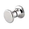 A sleek double sided doorknobs chrome finish