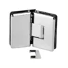 shower door clamp hinge 135 Degree Standard Duty Adjustable Glass to glass Bevel Edge chrome finish