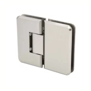 glass to glass hinge 180 Degree Standard Duty Adjustable Glass to glass Bevel Edge brushed nickel