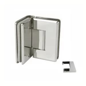 champagne bronze shower door hinge 90 Degree Standard Duty Adjustable Glass to glass with Cover plate Bevel Edge chrome finish
