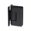 brass shower hinges 90 Degree Standard Duty Adjustable Wall to glass with Cover plate Bevel Edge full back matte black