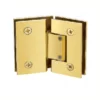 adjusting glass shower door hinge 135 Degree Standard Duty plate square profile Gold Finish