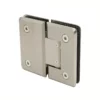 Adjustable Glass to Glass shower door came off hinge 180 Degree bevel corner Brushed nickel