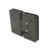 Adjustable Glass to Glass shower door hinges 180 Degree bevel corner matte balck