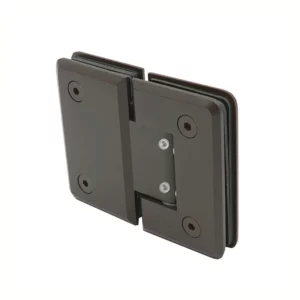 Adjustable Glass to Glass shower door hinges 180 Degree bevel corner matte balck