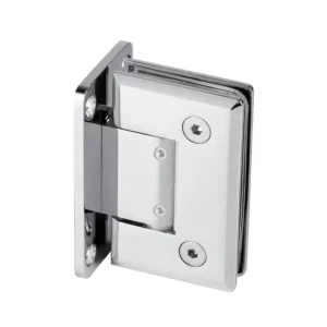 Adjustable Wall to Glass frameless shower hinges 90 Degree bevel corner chrome finish
