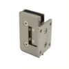 Adjustable Wall to Glass frameless shower hinges 90 Degree bevel corner Brushed nickel