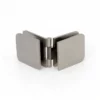 Adjustable round edge glass to glass clamp brushed nickel