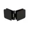 Adjustable round edge glass to glass clamp matte black