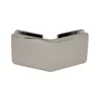 Beveled 90 Degree Glass Clamp brushed nickel