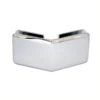 Beveled 90 Degree Glass Clamp chrome finished