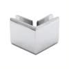 Beveled 90 Degree Glass to Glass Clamp chrome finished
