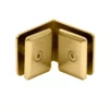 Beveled 90 Degree Glass to Glass Clamp gold finished