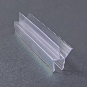 Clear Co-Extruded Bottom Wipe with Drip Rail for 10mm glass