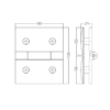 Glass to Glass 180 Degree camber ourswings shower door hinge size