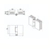 Glass to Glass 180 Degree swings hinges Covers Conceal Screws size
