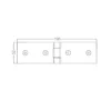 Glass to Glass 180 Degree rectangle inswings shower hinge size