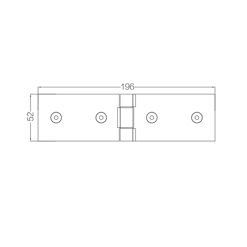 Glass to Glass 180 Degree rectangle inswings shower hinge size