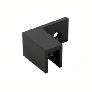 left Handed Shower Door Wall Mount clamp matte black finished
