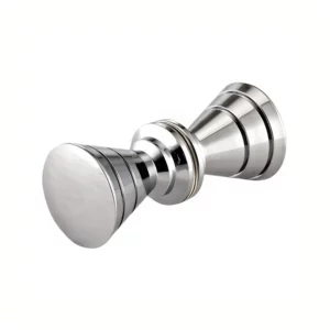 Ribbed Bow Tie Style Back-to-Back glass door Knobs