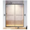 Shower Sliding door with soft stop system.