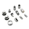 Sliding shower door kit round pipe