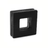 Square Thru Glass Finger Pull handle matte black