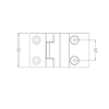Wall mount 90 Degree square nimi swings glass hinges size