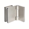 Wall mount 90 Degree free swings glass hinges Covers Conceal Screws brushed nickel