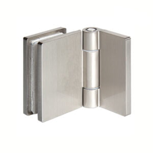 Wall mount 90 Degree free swings glass hinges Covers Conceal Screws brushed nickel