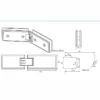hinges for shower doors adjustable 135 degree drawing