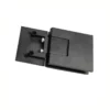 adjustable 180 degree door hinge rectangle glass to glass with concealed screws matte black