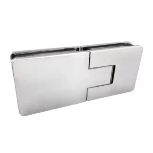 adjustable hinges for glass doors 180 degree rectangle glass to glass with masking cap chrome finish