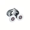 double sliding shower door wheels chrome finish