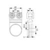 frameless shower door rollers drawing