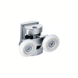 glass double shower door wheels
