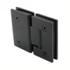 hinges for frameless glass doors heavy duty 180 degree glass to glass square profile matte black