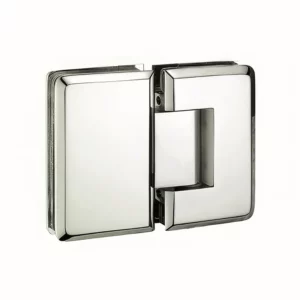 glass shower doors hinged light duty 180 degree radius comers chrome finish