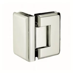 shower hinge light duty 90 degree glass to glass radius comers chrome finish