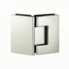 135 degree hinged shower door round angle chrome finish