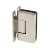 glass door shower hinges H back wall mount 90 degree light duty radius comers chrome finish
